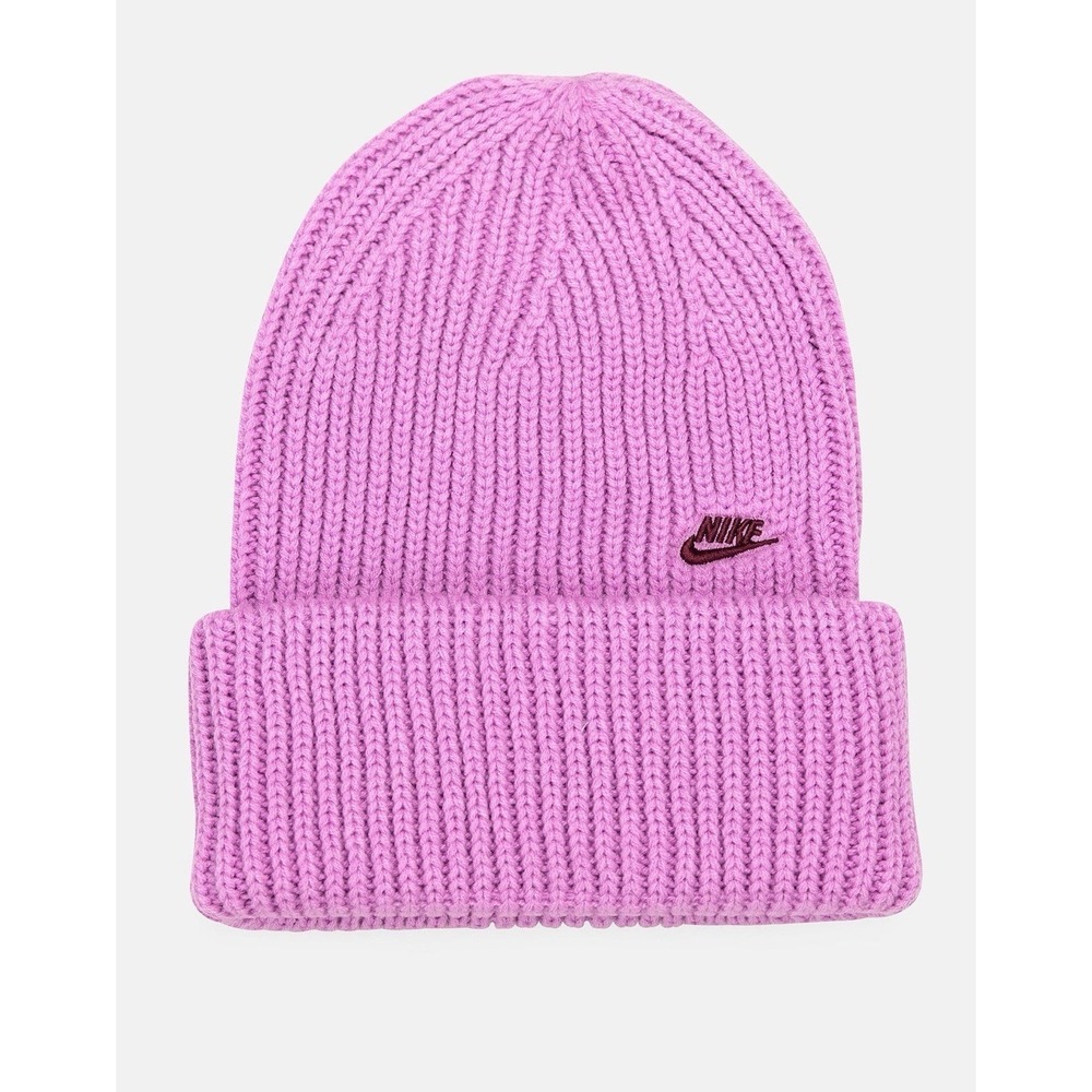 New Nike Sportswear Cuffed Beanie Pink Dark Beetroot Women's OSFM Winter Style